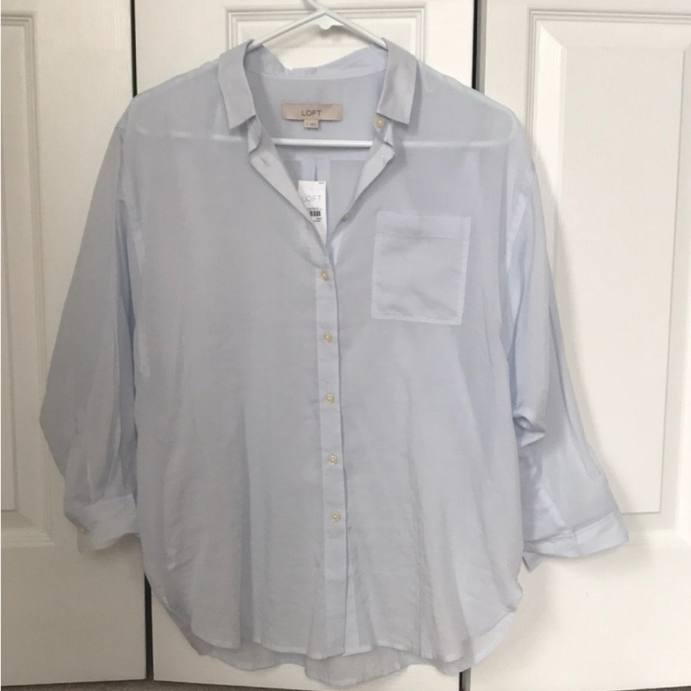 LOFT light Blue Shirt NWT